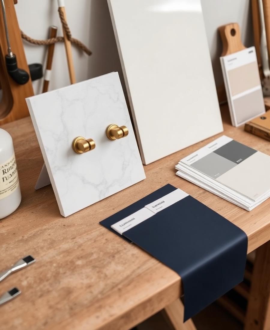 Brass · marble · navy