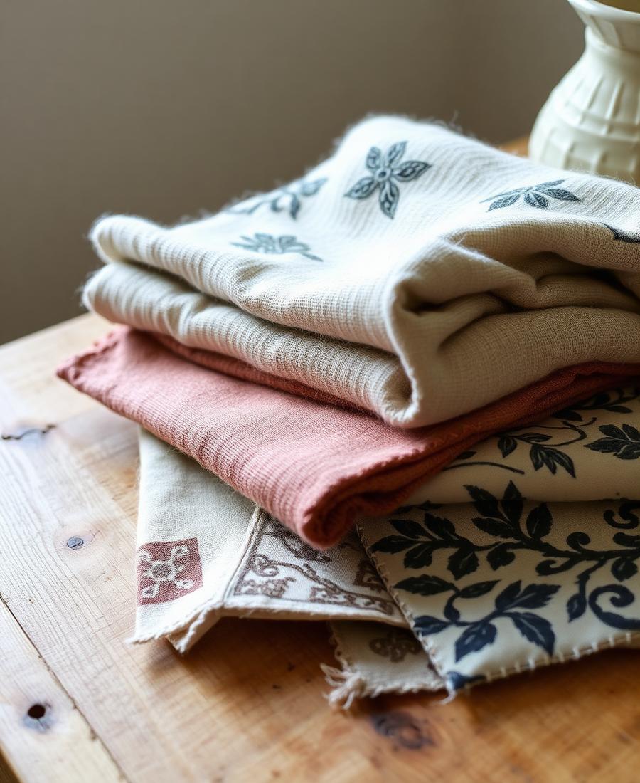 Block print on linen